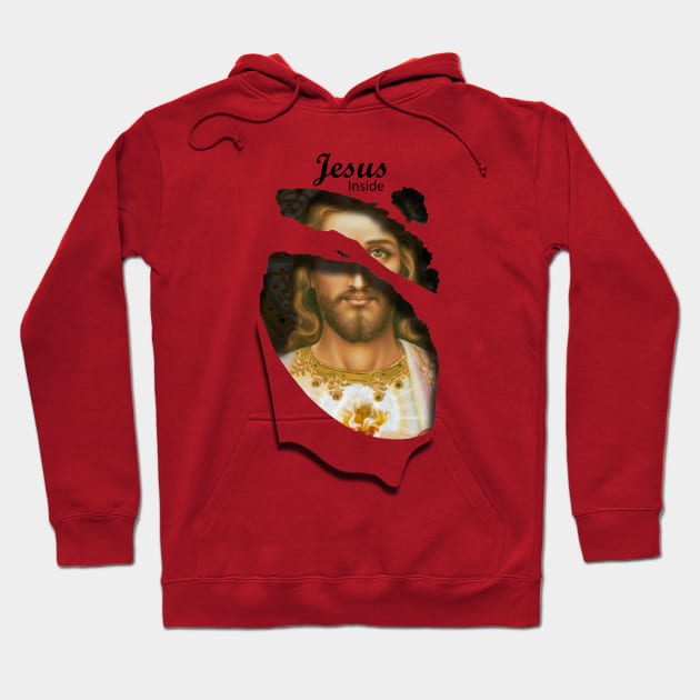 Jesus Inside Hoodie by StGeorgeClothing